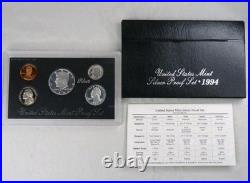 1992-1998 US Mint Silver Proof Sets 90% Silver OGP COA 7 PROOF Sets