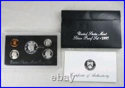 1992-1998 US Mint Silver Proof Sets 90% Silver OGP COA 7 PROOF Sets