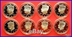 1992-2018 S Kennedy Half Set wALL 27 90% SILVER Proofs Set in Direct Fit Holders
