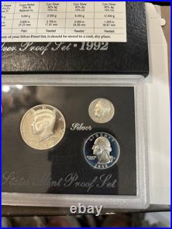 1992-S US SILVER Proof Set 5 Piece Set in Original U. S Mint Packaging Lot Of 4 1992-S US SILVER Proof Set 5 Piece Set in Original U. S Mint Packaging Lot Of 4