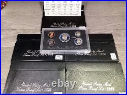 1993-1997 U. S. Mint 90% Silver Proof Coin-All 5 Sets have OGP/COA-010924-0003