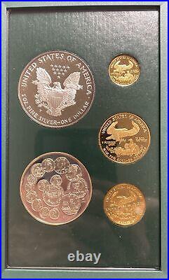 1993 5-Coin Proof Gold & Silver Philadelphia Set with Box And COA! ENN Coins