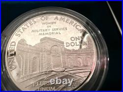 1994 U. S. Veterans Commemorative 3-Coin Proof Set Silver Dollars Original Box