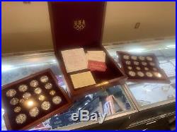 1995-96 Atlanta Olympic Games 32 Coin Gold & Silver Proof & Uncirc. US Mint Set