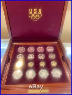 1995-96 Atlanta Olympic Games 32 Coin Gold & Silver Proof & Uncirc. US Mint Set