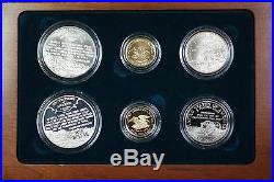 1995 Civil War Battlefield Gold Silver & Clad 6 Coin Proof &UNC Set NO OUTER BOX