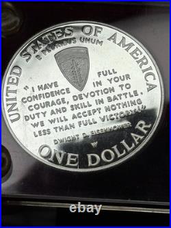 1995-S Silver Proof Set in Red Capital Holder With 1993-W 91-95 WWII Silver PF