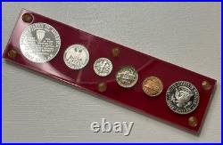 1995-S Silver Proof Set in Red Capital Holder With 1993-W 91-95 WWII Silver PF