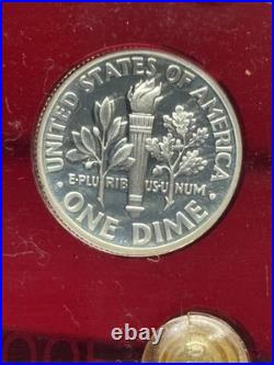 1995-S Silver Proof Set in Red Capital Holder With 1993-W 91-95 WWII Silver PF