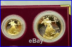 1995-W AMERICAN EAGLE 10th ANNIVERSARY 5 COIN GOLD & SILVER PROOF SET OGP
