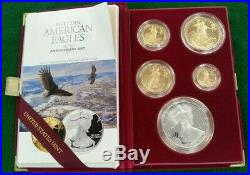 1995-W American Eagle 10th Anniversary Gold &Silver Proof Set with Box & COA