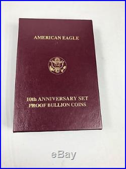 1995-W American Eagle 10th Anniversary Gold & Silver Proof Set with Box & COA