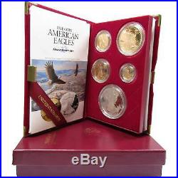 1995 W American Eagle 10th Anniversary Gold & Silver Proof Set with box & COA