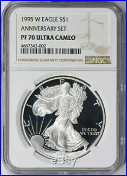 1995 W Eagle NGC PF70 ULTRA CAMEO Anniversary Set Key Date King of A S Eagles