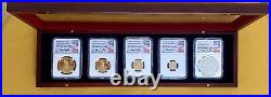 1995-W PR70 DCAM NGC Anniversary Eagle Set Silver/Gold Mike Castle Signed WOW