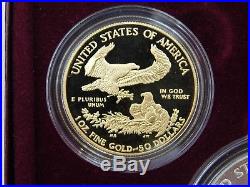1995 W Proof Gold Eagle Set with 1995 P Proof Silver Eagle Dollar