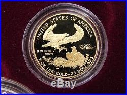 1995 W Proof Gold Eagle Set with 1995 P Proof Silver Eagle Dollar