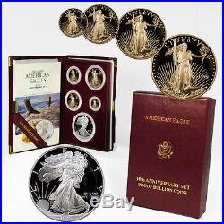 1995-W U. S. Mint 10th Anniversary Gold and Silver Eagle Proof Set SKU1342