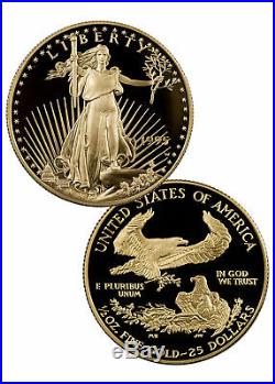 1995 W U. S. Mint 10th Anniversary Gold and Silver Eagle Proof Set SKU1342