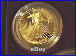 1995-W U. S. Mint 10th Anniversary Gold and Silver Eagle Proof Set Unc