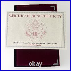 1996 PRESTIGE Silver Proof Set Complete with COA & Original Box