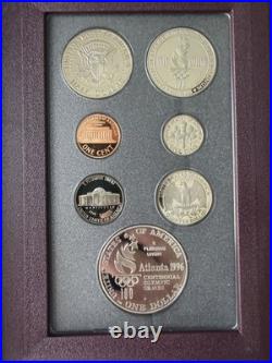 1996 PRESTIGE Silver Proof Set Complete with COA & Original Box