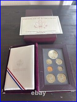 1996 Prestige Proof Set Atlanta Olympics Commemorative Coin US Mint OGP Box COA