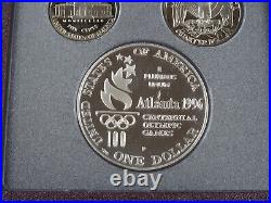 1996 Prestige Proof Set Atlanta Olympics Commemorative Coin US Mint OGP Box COA