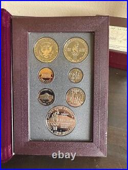 1996 Prestige Proof Set Atlanta Olympics Commemorative Coin US Mint OGP Box COA