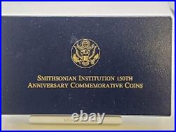 1996 Smithsonian Institution 150th Anniversary Coins Silver And Gold Proof Set