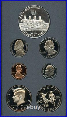 1996 U. S. Mint Atlanta Centennial Olympics Prestige Proof Set in OGP withCOA