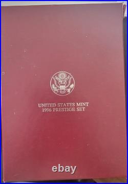 1996 US Mint Olympic Silver Prestige Proof Set Original Packaging & COA Key Date