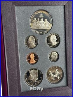 1996 US Mint Prestige 7-Coin Set of US Olympic Coins with COA Silver Dollar