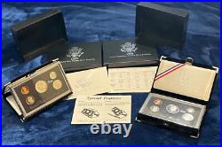 1997 & 1998 Premier + (2) 1990, 1991, 1995 Prestige US Mint SILVER PROOF SETS