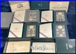 1997 & 1998 Premier + (2) 1990, 1991, 1995 Prestige US Mint SILVER PROOF SETS