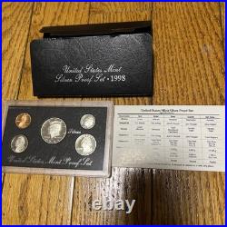 1998-S US Mint Silver Proof Set in Original Mint Box/COA