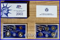 1999 2000 2001 2002 2003 2004 2005 2006 2007 2008 2009 US Mint Proof Sets OGP