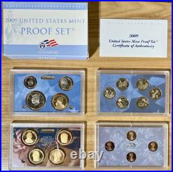 1999 2000 2001 2002 2003 2004 2005 2006 2007 2008 2009 US Mint Proof Sets OGP