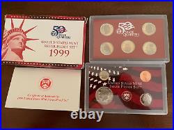 1999 2000 U. S. MINT SILVER PROOF SET 19 Coins Total