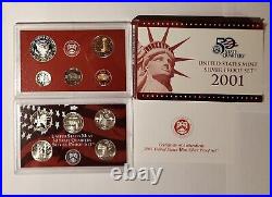 1999-2001, 2003-2006,2008 & 2010 US MINT SILVER PROOF SETS. 9 Silver Sets