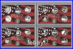 1999 2008 Complete Proof Silver Quarter Sets In Original Mint Cases