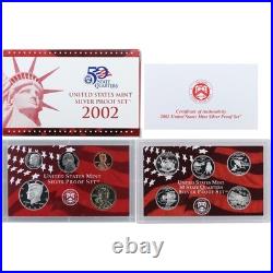 1999-2008 S Proof Set Run Box & COA 90% Silver US Mint 10 Sets 109 Coins