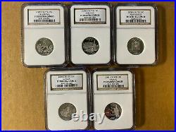 1999-2008 S Silver Statehood Quarter Set NGC PF70 Ultra Cameo with (3) NGC Cases