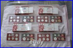 1999-2008 SILVER PROOF sets with all 109 coins. All with boxes and coa's