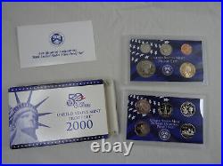 1999-2008 US Mint Proof Sets OGP Box & COA Lot 109 Coins (10 Annual Sets)