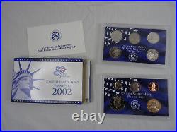 1999-2008 US Mint Proof Sets OGP Box & COA Lot 109 Coins (10 Annual Sets)