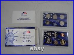 1999-2008 US Mint Proof Sets OGP Box & COA Lot 109 Coins (10 Annual Sets)