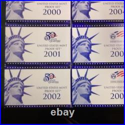 1999-2008 US Mint Proof Sets OGP & COA 109 Coins 10 Annual Sets 120525 40qk