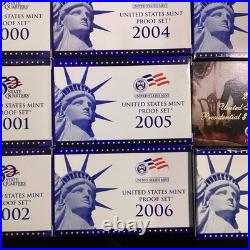 1999-2008 US Mint Proof Sets OGP & COA 109 Coins 10 Annual Sets 120525 40qk