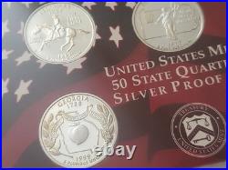 1999-2008 US Mint Silver Proof Sets Lot with State Quarters COA OGP